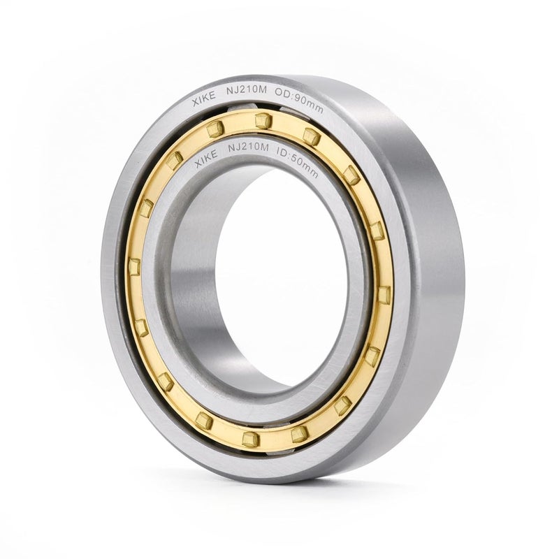 Xike 1 Pcs NJ210M Cylindrical Roller Bearings 50x90x20mm, Fits DIY/Motor/Turbines/Compressors/Reducer/Gearbox, Industrial/Agricultural/Engineering/Garden Machinery. - Image 1